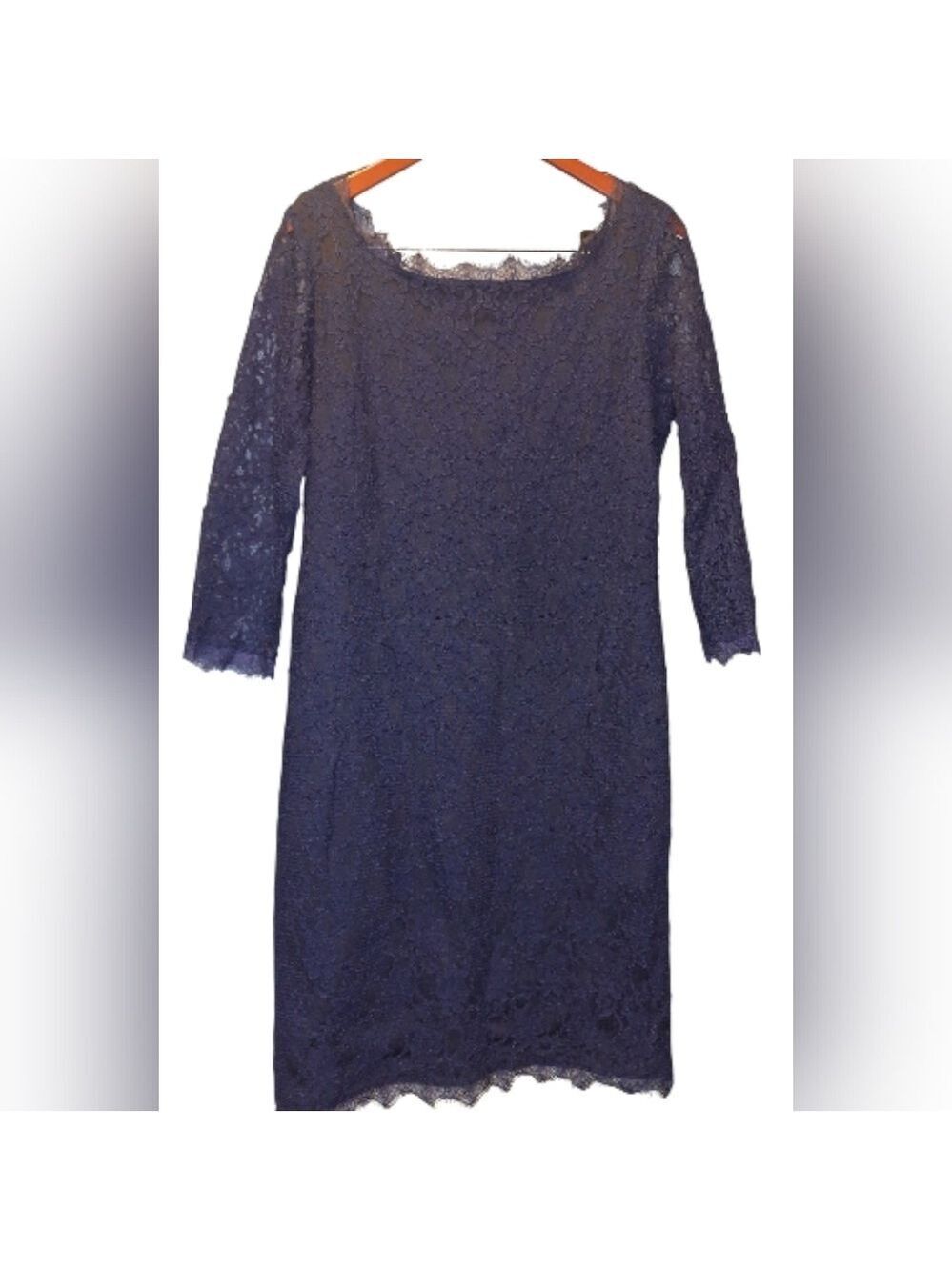 Joseph Ribkoff Navy Floral Lace Dress Large